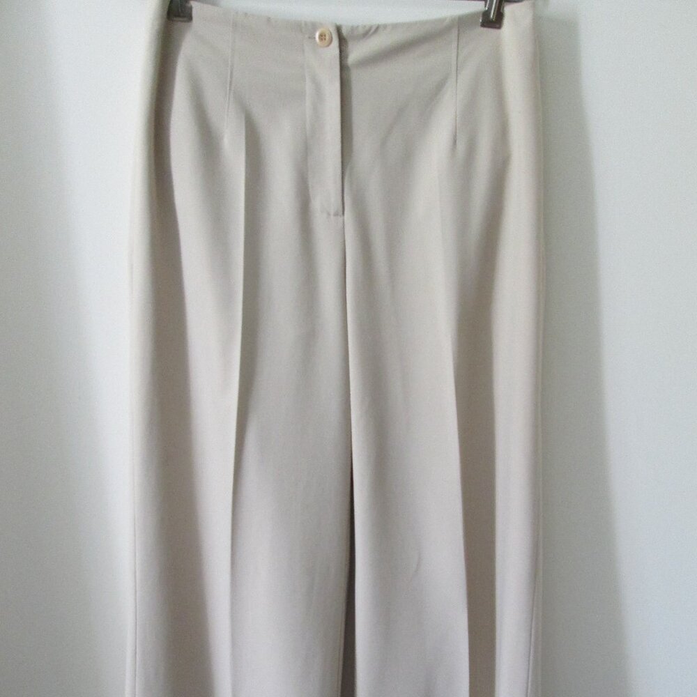 Talbots Ivory High Rise Wide Leg Stretch Dress Pant 4